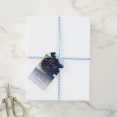 Over the Moon Boy Baby shower Dank je wel Cadeaulabel (Met Touw)