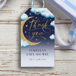 Over the Moon Boy Baby shower Dank je wel Cadeaulabel