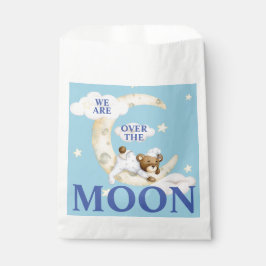 Over the Moon Boy Baby shower Favor Bag Bedankzakje