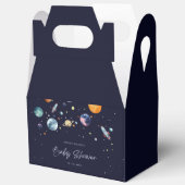 Over The Moon Boy Baby Shower Invite, Space Galaxy Bedankdoosjes (Open)