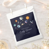 Over The Moon Boy Baby Shower Party Space Galaxy Bedankzakje (Geknipt)