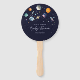 Over The Moon Boy Baby Shower Party Space Galaxy Handwaaier