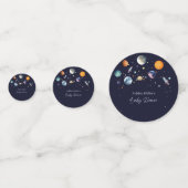 Over The Moon Boy Baby Shower Space Galaxy Confetti (Achterkanten)