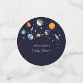 Over The Moon Boy Baby Shower Space Galaxy Confetti (Kleine voorkant)
