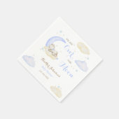 Over The Moon Boy Beer Baby shower Servet (Hoek)