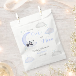 Over the Moon Boy Panda Beer Baby shower Bedankzakje