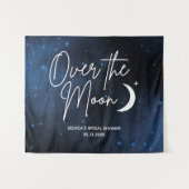 Over The Moon Bruidsdouche Achtergrond Personalise Wandkleed (Voorkant (horizontaal))