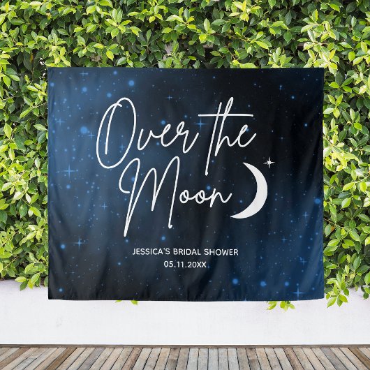 Over The Moon Bruidsfeest Backdrop Op Maat Wandkleed
