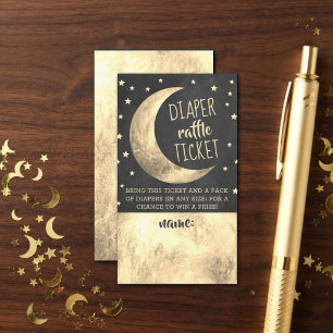 Over The Moon Cadeauticket voor babyshower luier Informatiekaartje