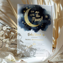 Over the Moon Celestial Baby shower Folie Accenten