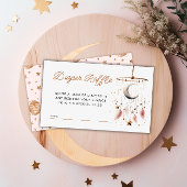 Over the Moon Celestial Baby shower Luier Raffle Informatiekaartje