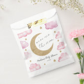 Over The Moon Celestial Pink Clouds Baby Shower Bedankzakje (Gezegeld)
