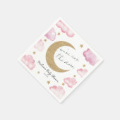 Over The Moon Celestial Pink Clouds Baby Shower Servet (Hoek)