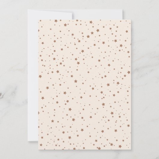 Over the Moon Clay Boho Baby shower Invitation Kaart (Achterkant)