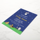 Over the Moon Custom Folie Baby shower Invitation Folie Uitnodiging (Gedraaid)