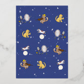 Over the Moon Custom Folie Baby shower Invitation Folie Uitnodiging (Achterkant)