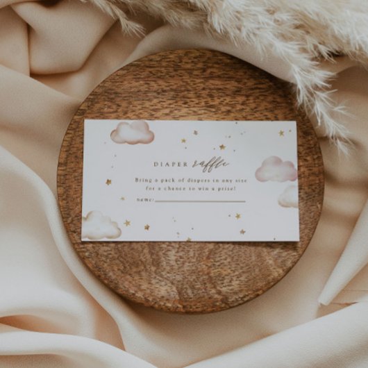 Over the Moon Diaper Raffle Card Informatiekaartje