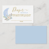 Over the moon Diaper Raffle Kaart (Voorkant / Achterkant)