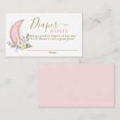 Over the moon Diaper Raffle Kaart (Voorkant / Achterkant)