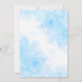 Over the Moon Dreamy Boy Baby shower Invitation Kaart (Achterkant)