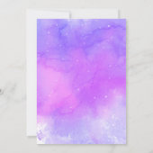 Over the Moon Dreamy Girl Baby shower Invitation Kaart (Achterkant)