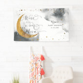 Over the Moon Dreamy Grey Sky Baby shower Spandoek (Insitu)