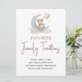 Over the Moon Favorite Family Tradition teken Kaar Kaart (Staand voorkant)