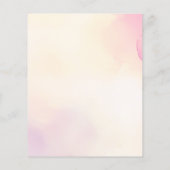 Over the Moon Floral Baby shower Budget Invitation (Achterkant)