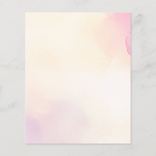 Over the Moon Floral Baby shower Budget Invitation (Achterkant)