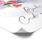 Over the moon Flowers Baby shower Boeken, Kaarten Poster (Hoek)