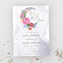 Over the Moon Flowers Baby shower