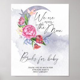 Over the Moon Flowers Boeken voor baby Poster