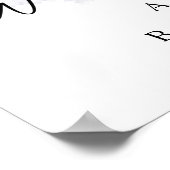 Over the moon Flowers Welkom baby shower feest Poster (Hoek)