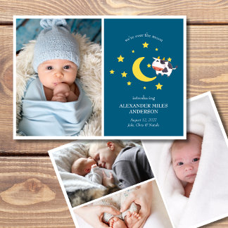 Over the Moon Foto's Nieuwe Baby Aankondiging