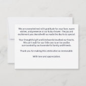 Over the moon galaxy baby shower dank u kaart (Achterkant)