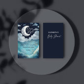 Over the moon galaxy baby shower luier loterij informatiekaartje