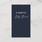 Over the moon galaxy baby shower luier loterij informatiekaartje (Achterkant)