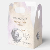 Over the Moon Gender Neutral Baby shower Favor Box Bedankdoosjes (Geopend)