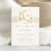 Over the Moon Gender Neutral Celestial Baby Shower Kaart
