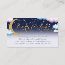 Over the Moon Gender Reveal Books voor Baby Informatiekaartje