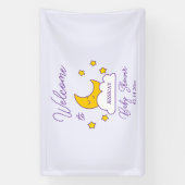 Over the Moon Genderneutraal Baby shower Welkom Spandoek (Verticaal)