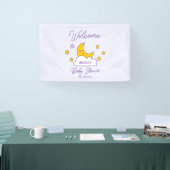 Over the Moon Genderneutraal Baby shower Welkom Spandoek (Beurs)