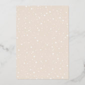 Over the Moon Geslachtsneutraal Baby shower Roos G Folie Uitnodiging (Achterkant)