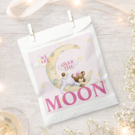 Over the Moon Girl Baby shower Favor Bag Bedankzakje