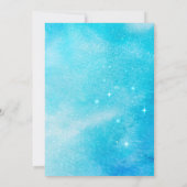 Over the Moon Gold Moon Stars Baby shower Uitnodig Kaart (Achterkant)