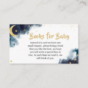 Over the Moon Gold Stars Blue Books voor Baby Informatiekaartje
