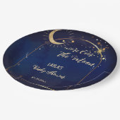 Over the Moon hemelse Baby shower gedrukt Papieren Bordje (Gekanteld)