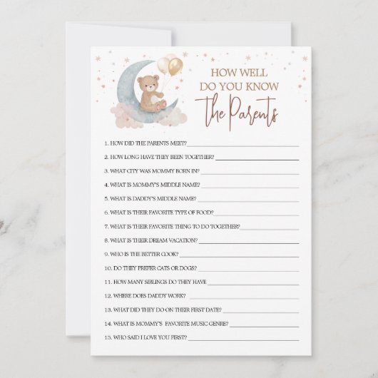 Over the Moon Hoe goed ken je Ouders Kaart (Voorkant)