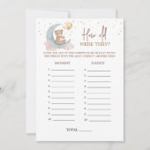 Over the Moon Hoe oud waren ze Game Kaart (Voorkant)