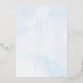 Over The Moon | Jongens Baby Shower Echt Folie Uitnodiging (Achterkant)